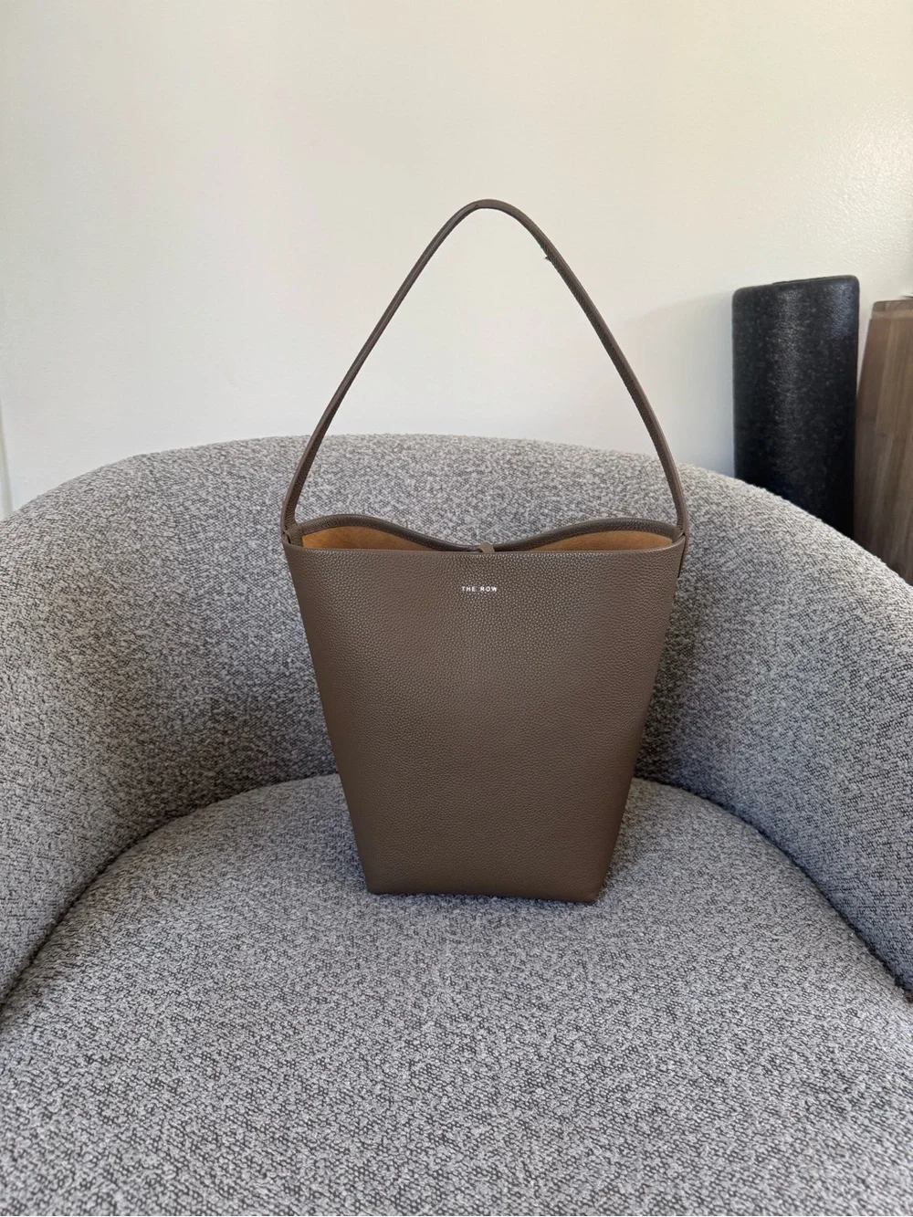 Park tote pebbled leather - gray